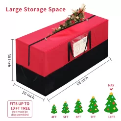 Navtue Waterproof Christmas Tree Storage Bag- Fits Up 10 Ft Tall Artificial Trees