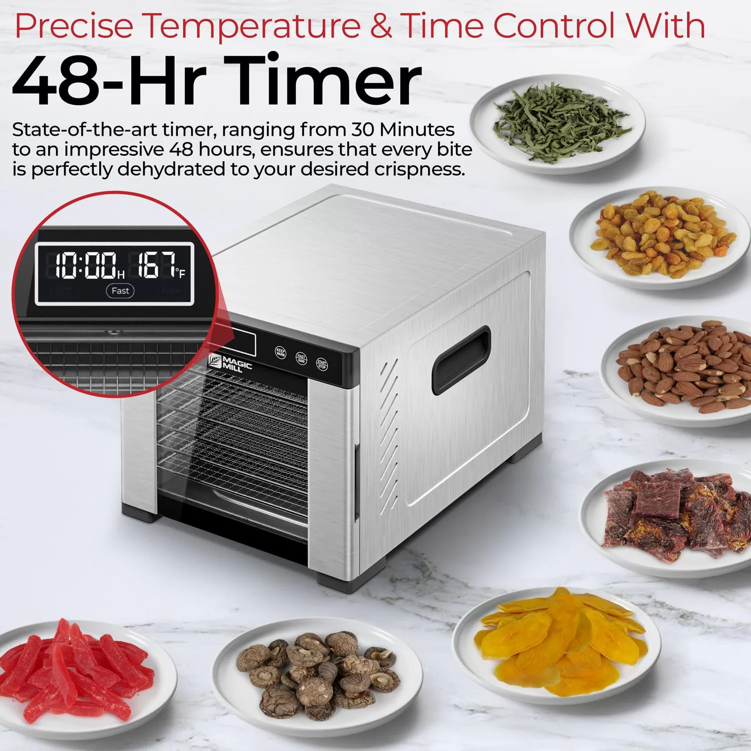 Magic Mill Pro Food Dehydrator machine | 7 Stainless Steel Trays