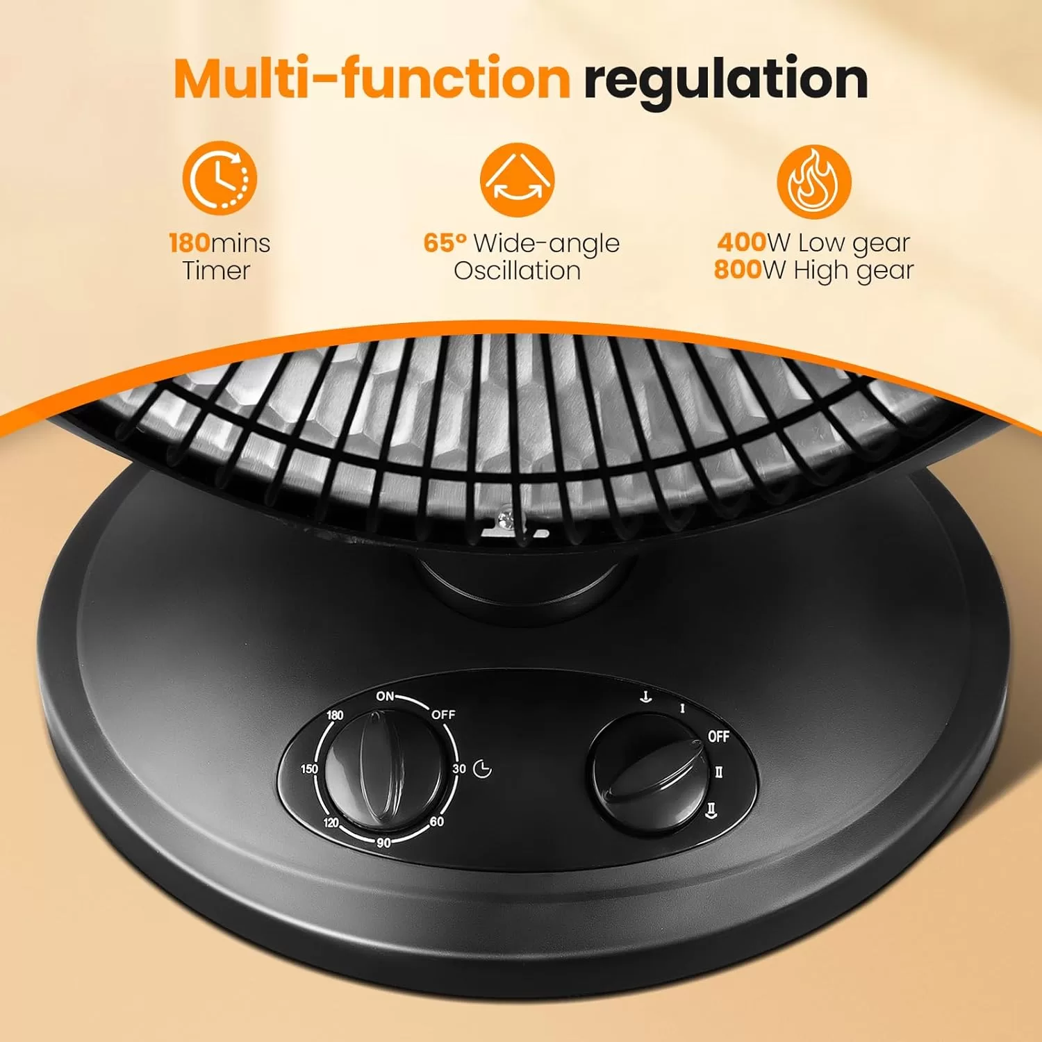 Kismile Oscillating Parabolic Space Heater