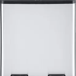 The Step N' Sort 18.5 Gallon Extra Large Capacity, Soft-Step, Dual Trash and Recycling Bin with Removable Inner Bins, Silver