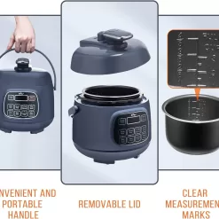 Bear Rice Cooker 3 Cups (Uncooked), Fast Electric Pressure Cooker