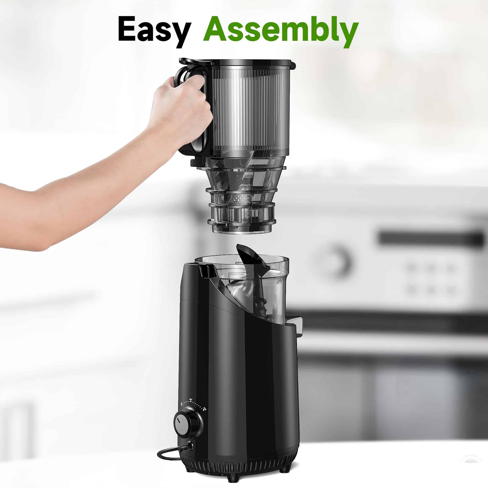 Amumu Slow Masticating Machines, Cold Press Juicer, BPA Free 250W - Image 3