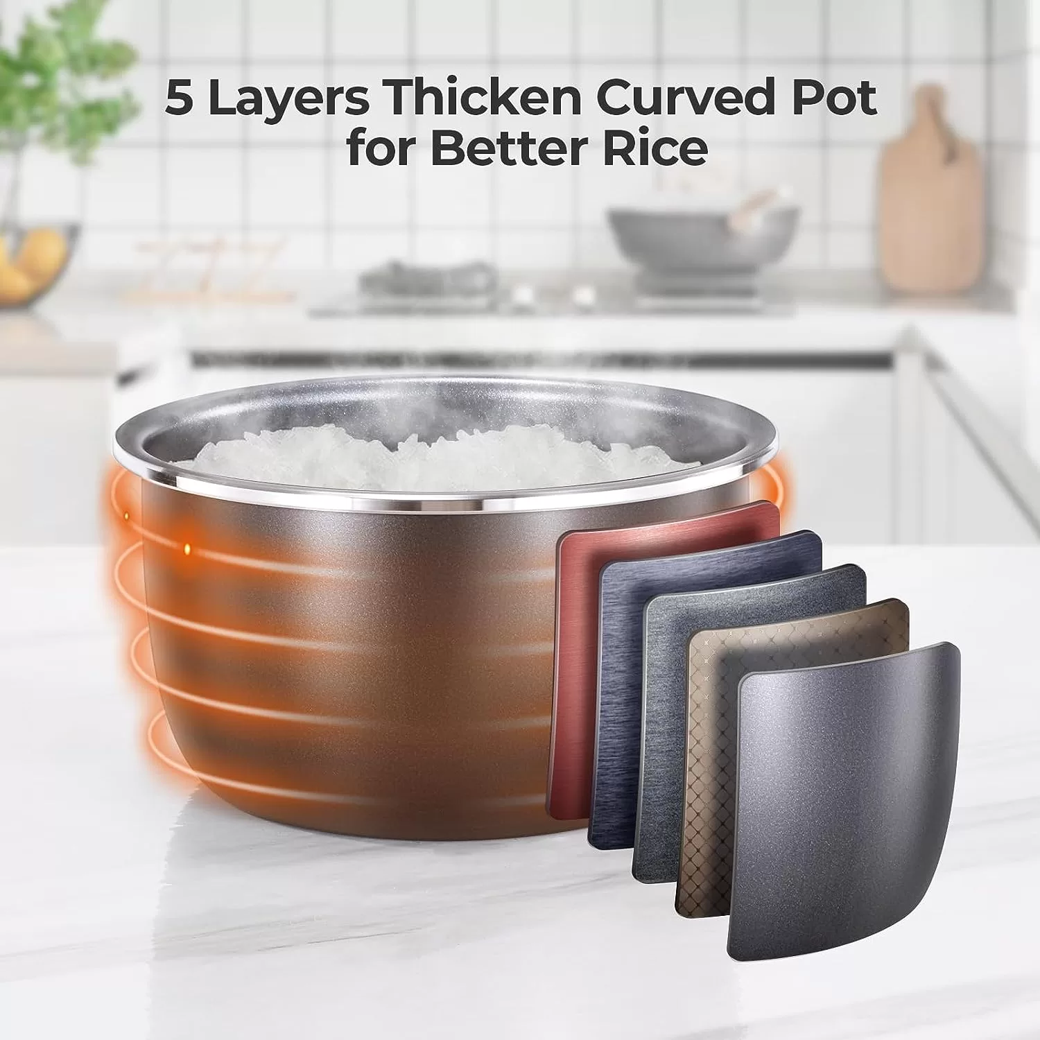 Narcissus 3.5-Cup Rice Cooker for 1-3 People, Multifunctional for Rice, Oatmeal, Quinoa, Blue