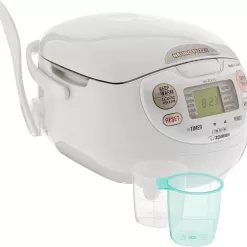 Zojirushi NS-ZCC10 Neuro Fuzzy Cooker, 5.5-Cup uncooked rice / 1L, White