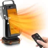 Graefsty 360-Degree Swivel Space Heater Indoor, 3D Oscillating Portable Room Heater with Thermostat