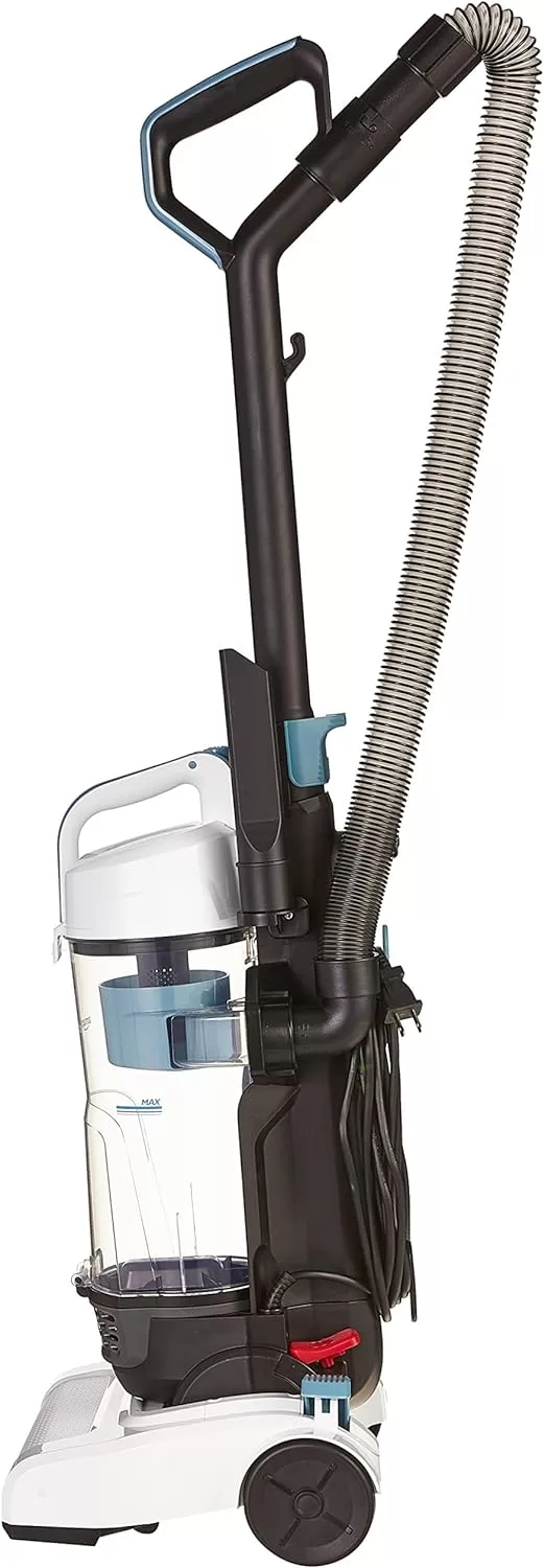 Amazon Basics Upright Bagless Lightweight Vacuum Cleaner, Black and White