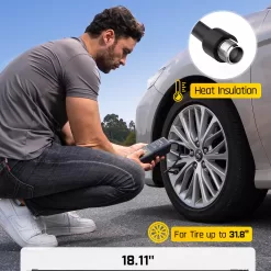 Fanttik X8 APEX Tire Inflator Portable Air Compressor, 2X Faster Inflation, 150PSI Cordless with LCD Dual Screen