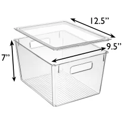 ClearSpace X-Large Plastic Storage Bins With Lids - Perfect for Kitchen, Pantry, Fridge Organization and Storage