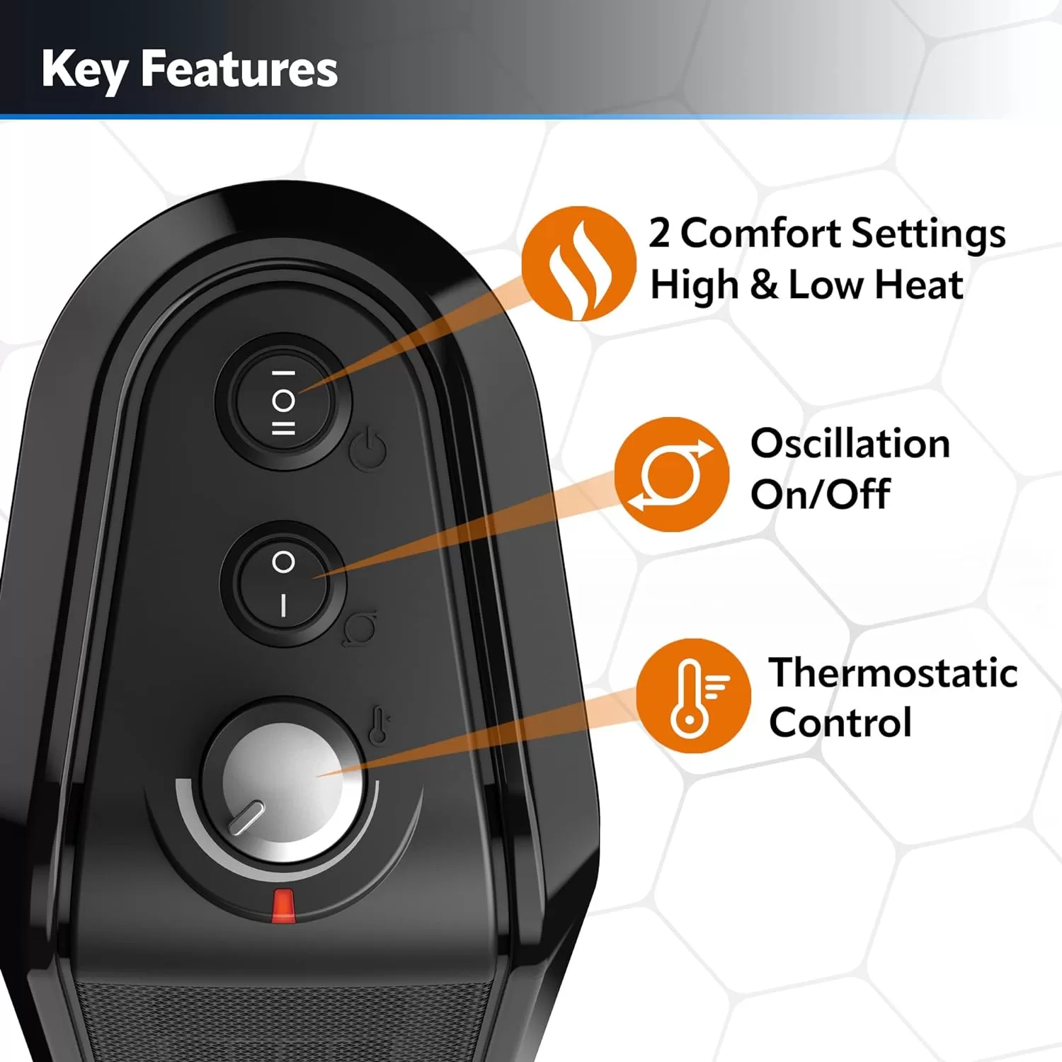 Lasko Oscillating Ceramic Space Heater for Home with Overheat Protection, Thermostat, and 3 Speeds, 15.7 Inches, Black