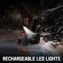 PowerSmart 21 Inch Electric Snow Blower - 120V 15 Amp, 2100 RPM, LED Light for Yard, Road
