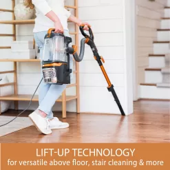 Kenmore DU4080 Featherlite Lift-Up Bagless Upright Vacuum 2 - Motor Power Suction Lightweight Carpet Cleaner, Orange