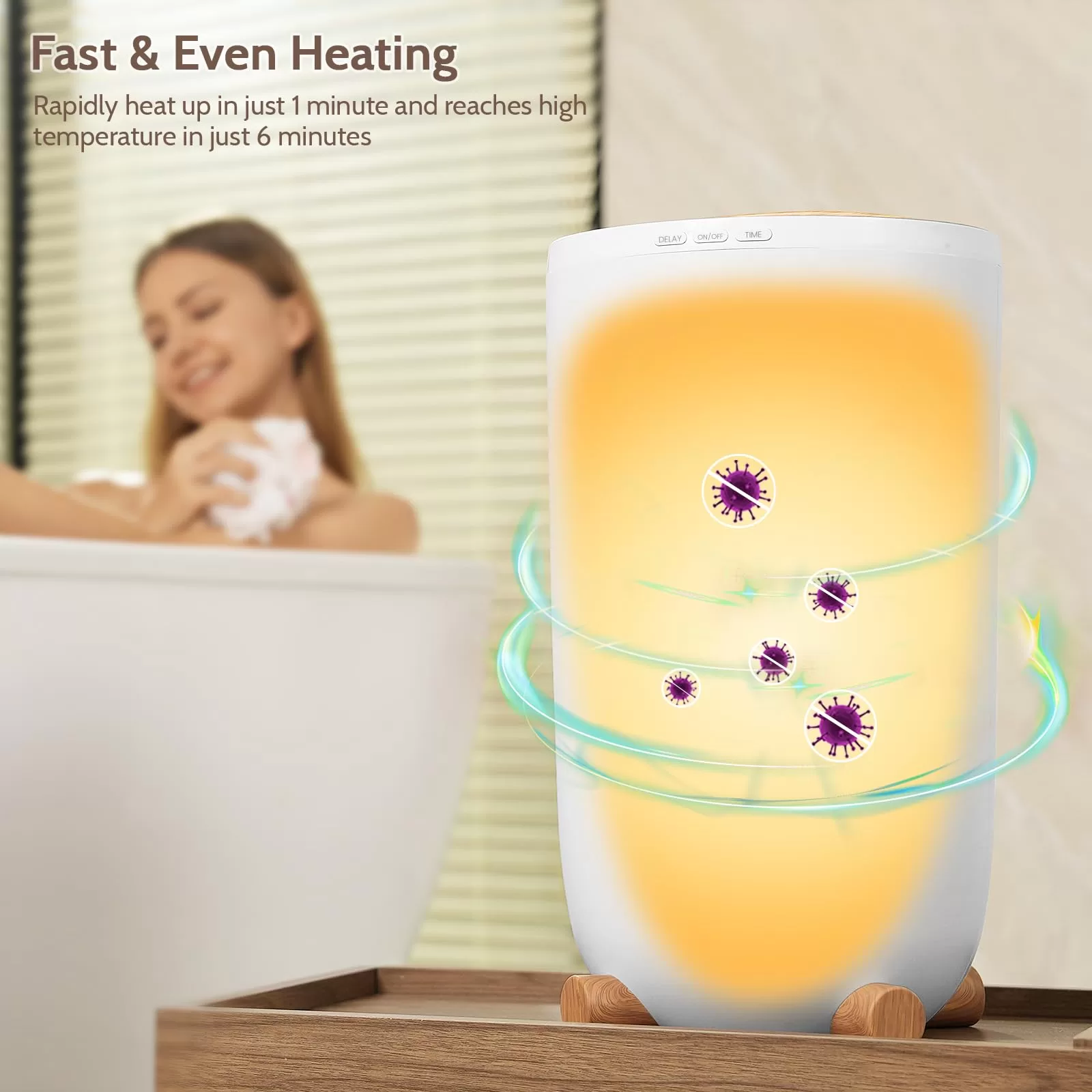 Keenray Towel Warmer for Bathroom, Luxury Towel Warmer Bucket with Timer
