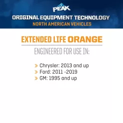 PEAK OET Extended Life Orange Concentrate Antifreeze/Coolant for North American Vehicles, 1 Gal.