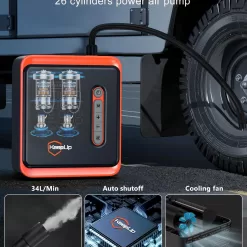 Tire Inflator Portable Air Compressor - KEEPUP 150 PSI Cordless Air Pump with 25000mAh Rechargeable Battery