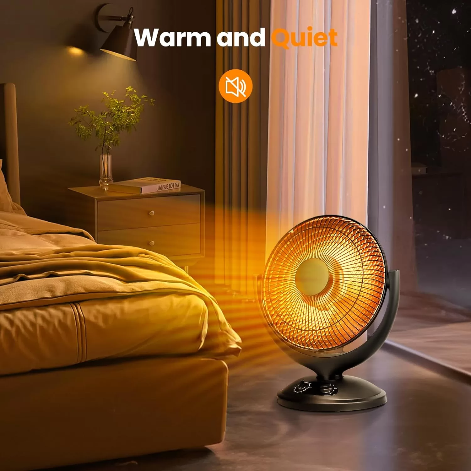Kismile Oscillating Parabolic Space Heater