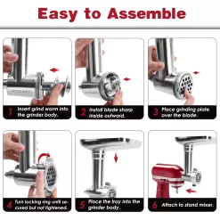 Metal Food Grinder Attachments for KitchenAid Stand Mixers