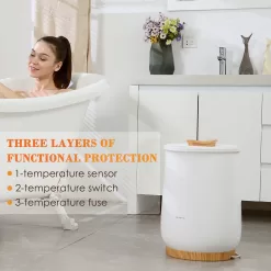Keenray Towel Warmers, Luxury Bucket Towel Warmer, Large Towel Warmer for Bathroom, Fits Up to Two 40"X70" Oversized Towels