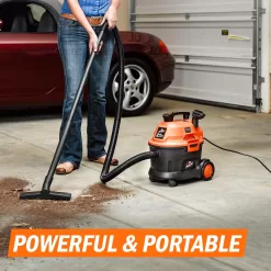 Armor All AA255W 2.5 Gallon 2 Peak HP Utility Wet/Dry Car and Shop Vacuum, 2.5-Gallon, Orange