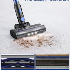 MIBODE Cordless Vacuum Cleaner, Powerful Stick Vacuum with 3 Suction Modes, Max 45Mins Runtime Rechargeable Vacuum