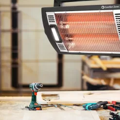 Comfort Zone Ceiling Mounted Dual Quartz Radiant Electric Space Heater, CZQTV5M