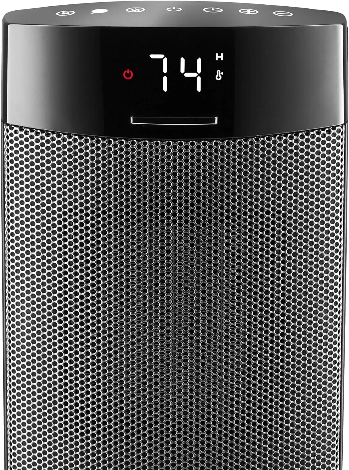 Lasko Ellipse Ceramic Tabletop Heater for Home with Tip-Over Switch, 1500W, Black, CD12950