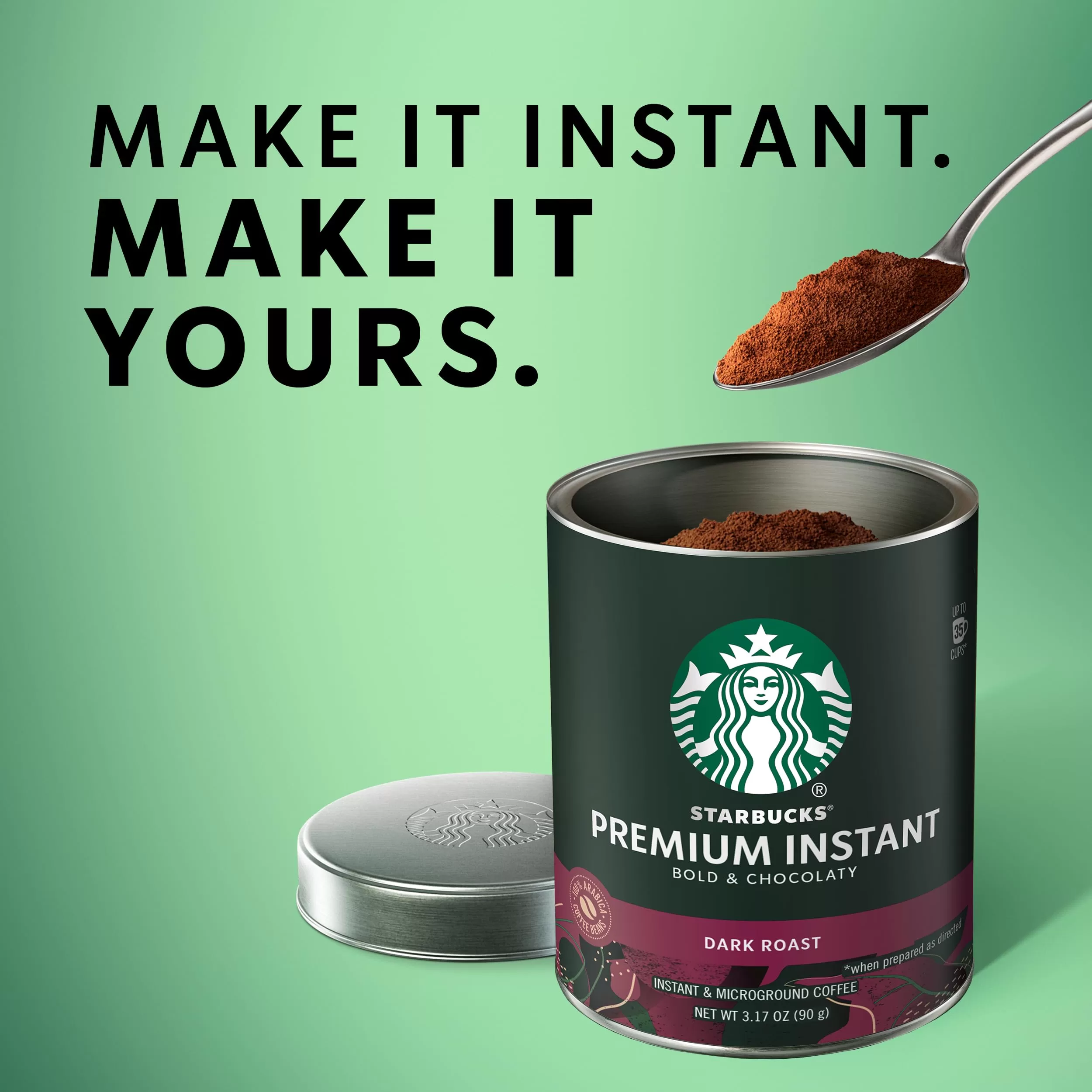 Starbucks Premium Instant Coffee, Dark Roast, 100% Arabica Beans, 3 Pack (3.17 Oz Each)