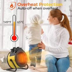Elevoke Space Heaters for Indoor Use, 1500W PTC Electric Heater with 90°Adjustable Angle