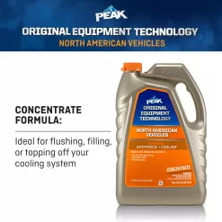 PEAK OET Extended Life Orange Concentrate Antifreeze/Coolant for North American Vehicles, 1 Gal.