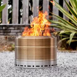 SURESTOVE Smokeless Fire Pit Outdoor Wood Burning Portable Firepit Stainless Steel (19 Inch)