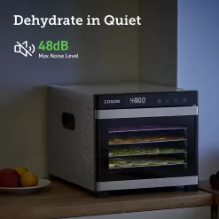 COSORI Food Dehydrator for Jerky, Large Drying Space with 6.48ft², 600W Dehydrated Dryer, 6 Stainless Steel Trays
