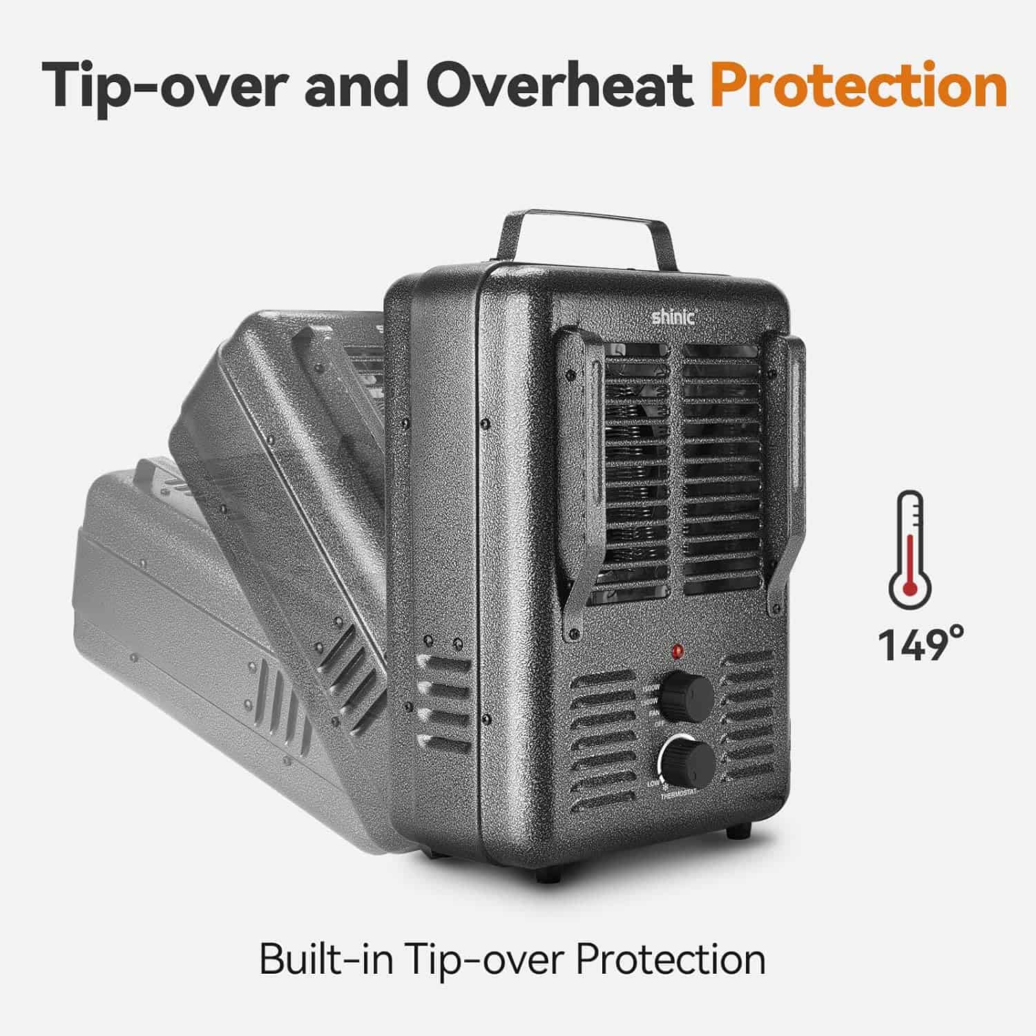 Shinic Space Heater,1500W Milkhouse Heater