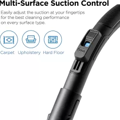 Eureka WhirlWind Bagless Canister Vacuum Cleaner, Lightweight Vac for Carpets and Hard Floors, Blue