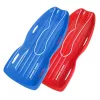 Slippery Racer Downhill Xtreme Flexible Adults and Kids Plastic Toboggan Snow Sled for Up to 2 Riders with Pull Rope, (2 Pack)