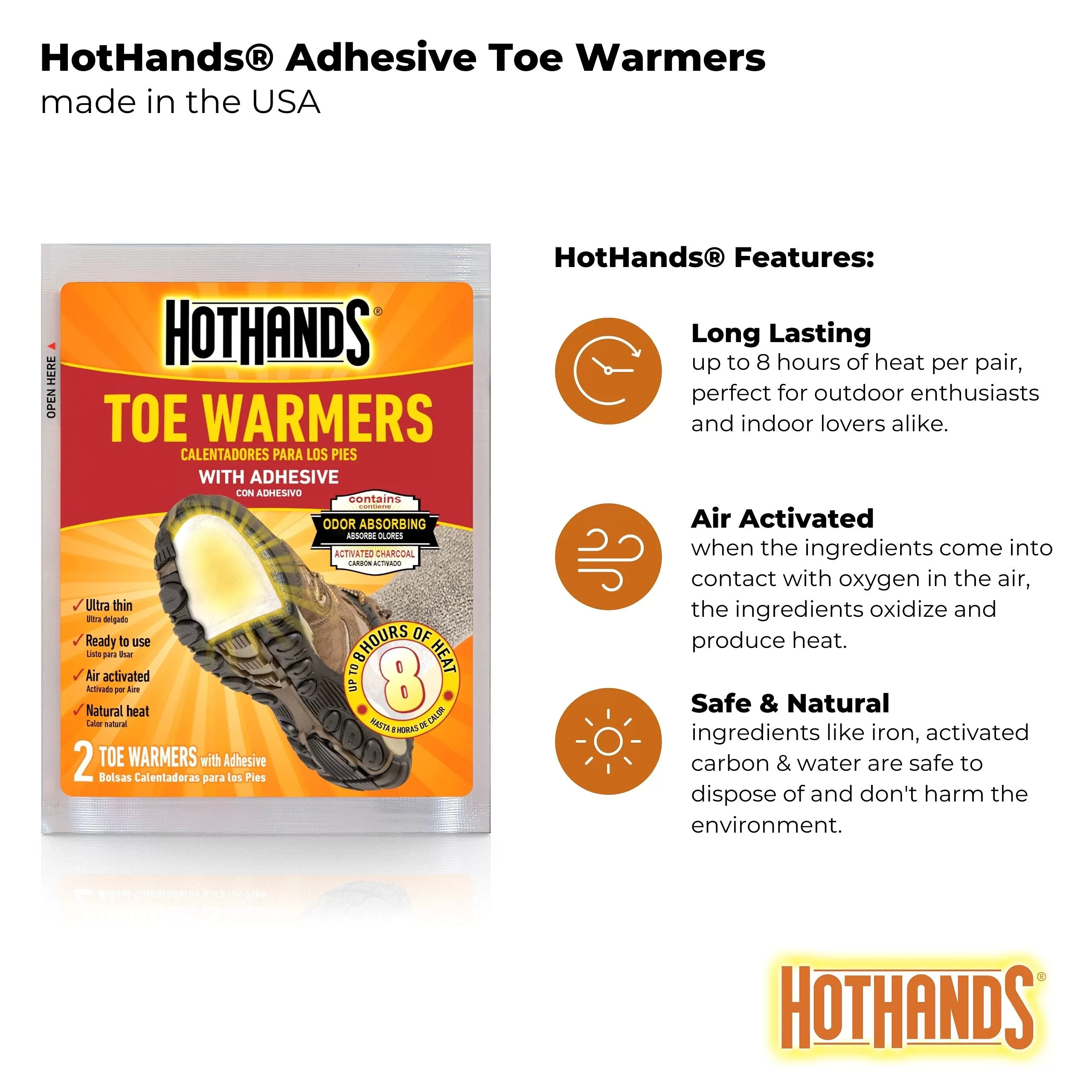 HotHands HeatMax Toasti Toes Foot Warmer (40 Pairs) (TT240-U) , Black