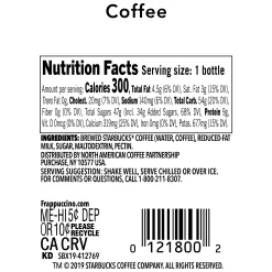 Starbucks Frappuccino Coffee Drink, Coffee, 13.7 fl oz Bottles (12 Pack)