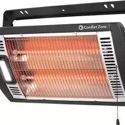 Comfort Zone Ceiling Mounted Dual Quartz Radiant Electric Space Heater, CZQTV5M
