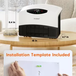 GiveBest Electric Wall Heater with WiFi and Remote Control, Floor or Wall Mounted Heater, Large Room Coverage