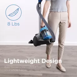 Eureka WhirlWind Bagless Canister Vacuum Cleaner, Lightweight Vac for Carpets and Hard Floors, Blue