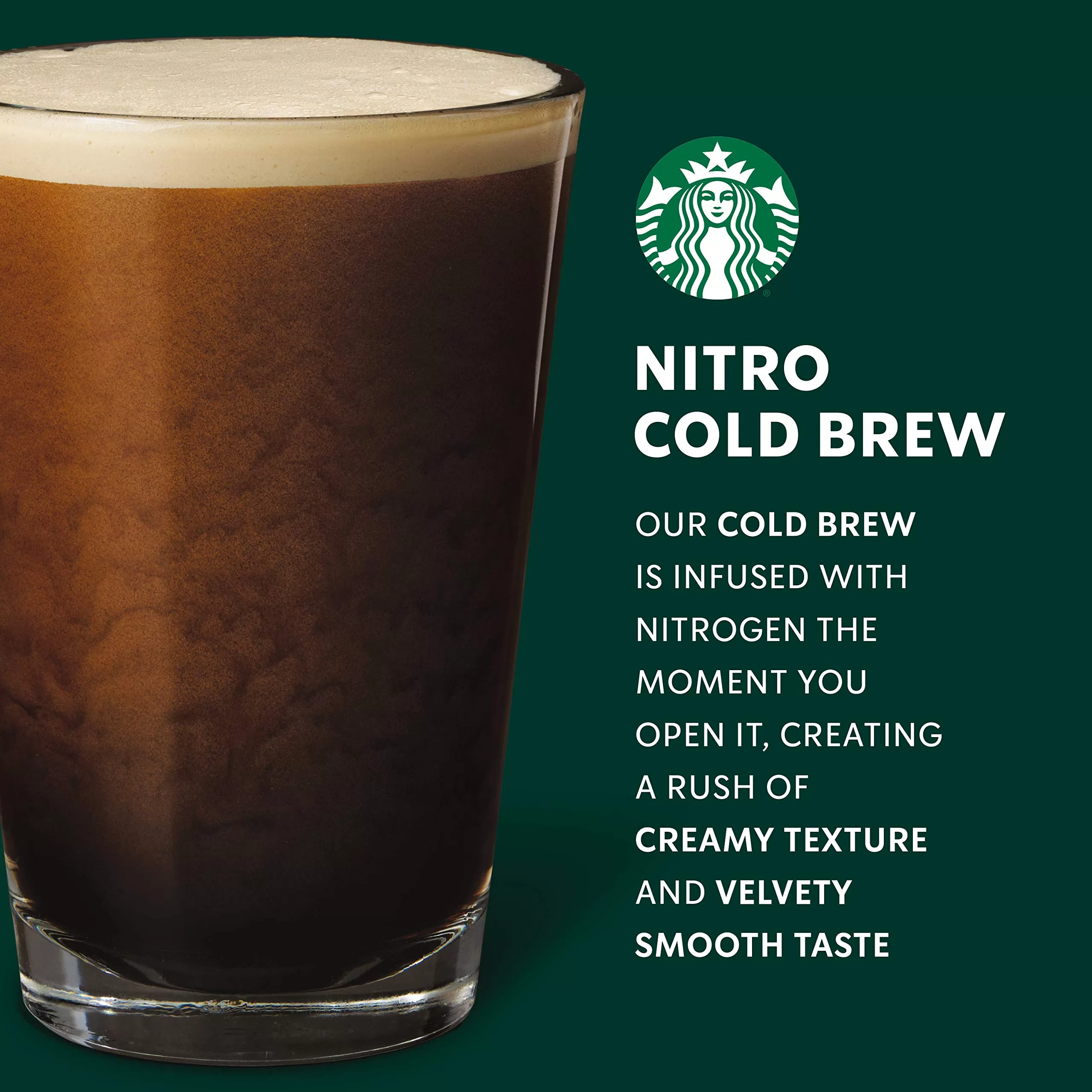 Starbucks Nitro Cold Brew, Vanilla Sweet Cream 9.6 fl oz Can (8 Pack) (Packaging May Vary)
