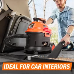 Armor All AA255W 2.5 Gallon 2 Peak HP Utility Wet/Dry Car and Shop Vacuum, 2.5-Gallon, Orange