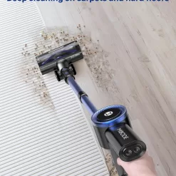 MIBODE Cordless Vacuum Cleaner, Powerful Stick Vacuum with 3 Suction Modes, Max 45Mins Runtime Rechargeable Vacuum