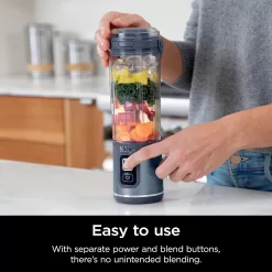 Ninja BC51NV Blast Portable Blender, Cordless, 18oz. Vessel, Denim Blue