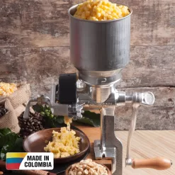 Victoria Manual High Hopper Grain Grinder, Silver