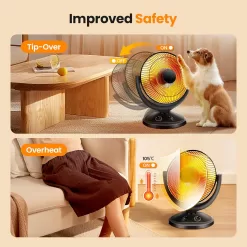 Kismile Oscillating Parabolic Space Heater