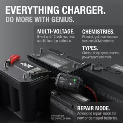 NOCO GENIUS5, 5A Smart Car Battery Charger, 6V and 12V Automotive Charger