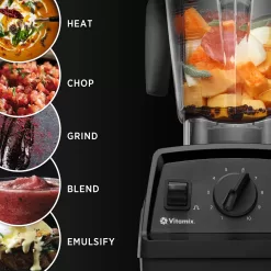 Vitamix Explorian Blender, Professional-Grade, 64 oz. Low-Profile Container, Black - 65542 (Renewed Premium)