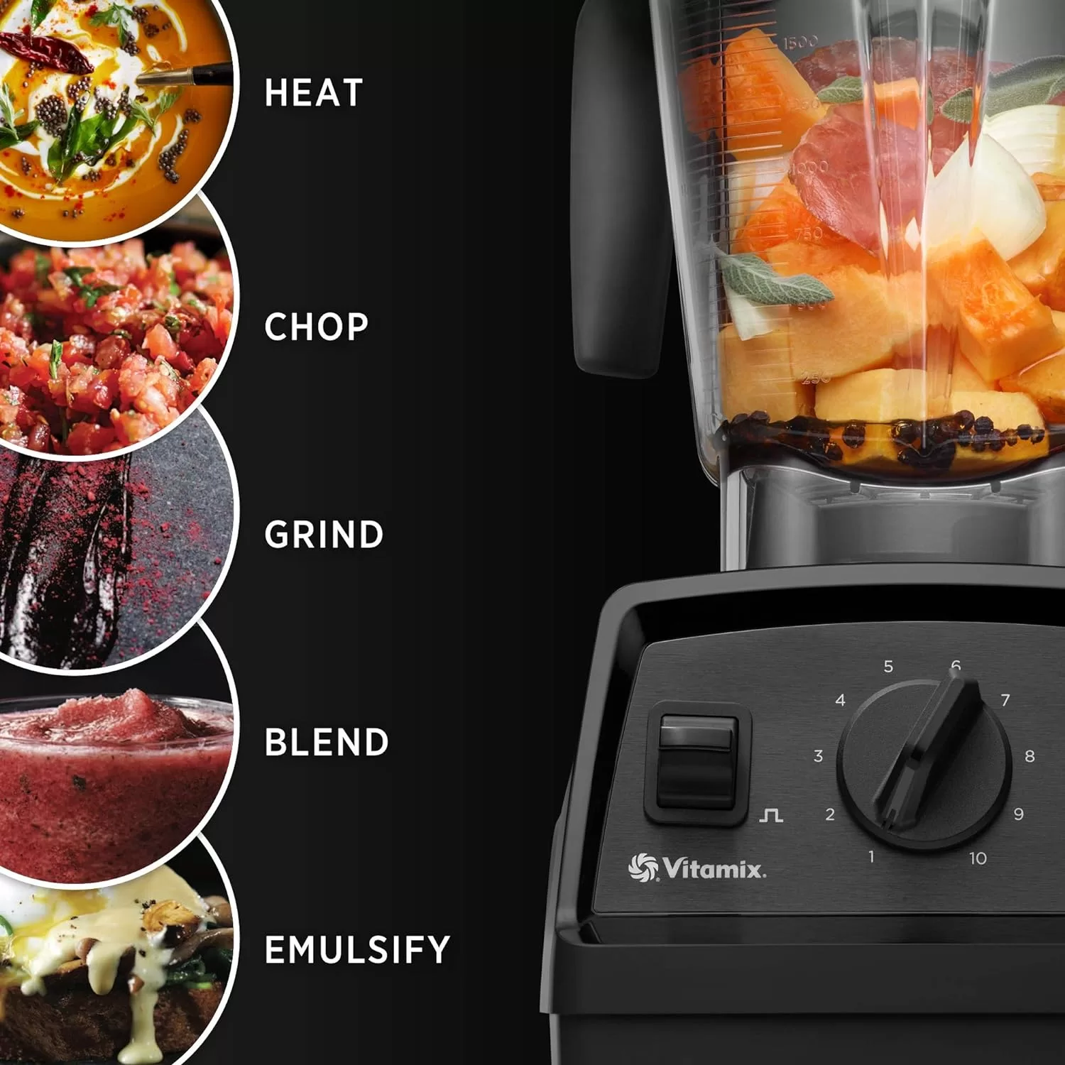 Vitamix Explorian Blender, Professional-Grade, 64 oz. Low-Profile Container, Black - 65542 (Renewed Premium)