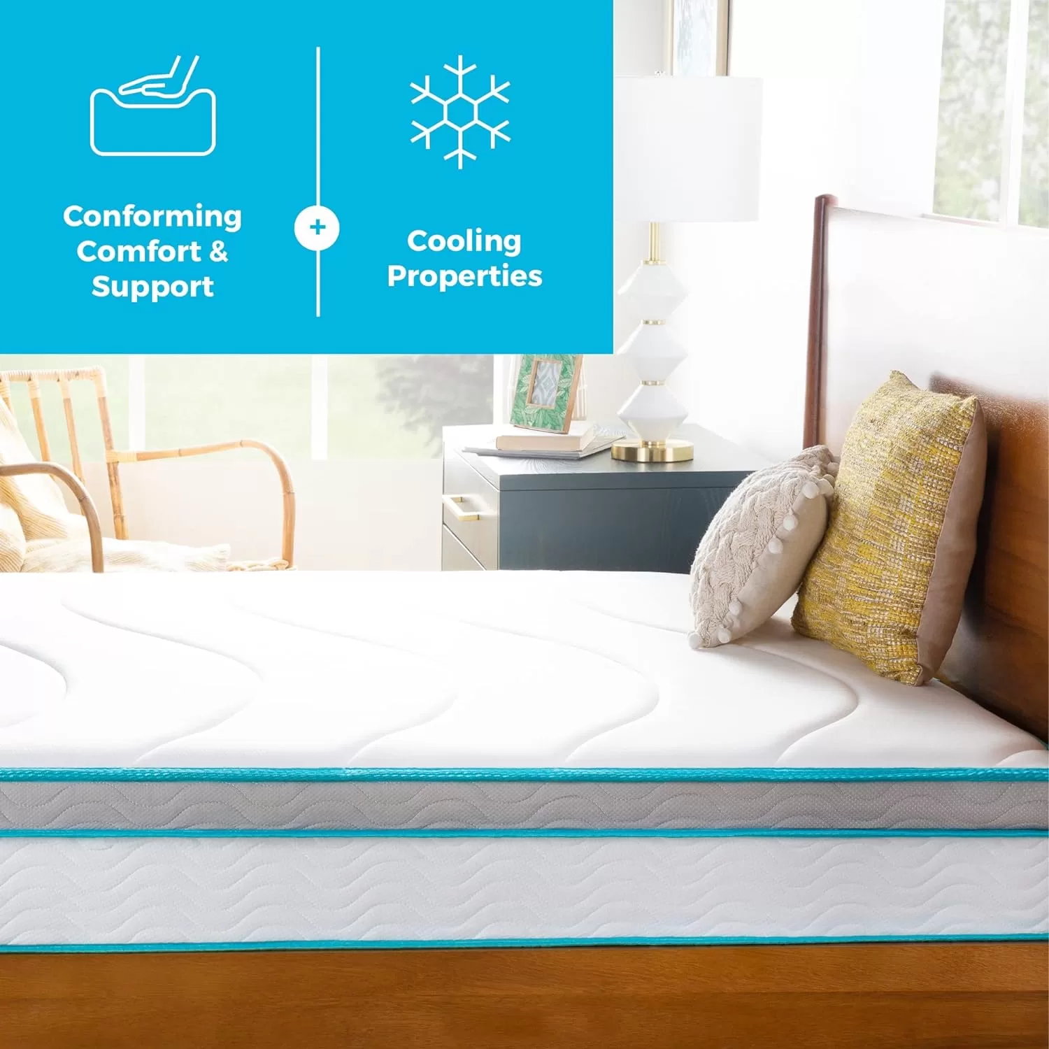 Linenspa 8 Inch Memory Foam and Spring Hybrid Mattress - Full Size