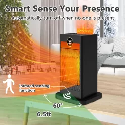 Okoium Space Heaters for Indoor Use, 2023 Upgraded PTC Space Heater Large Room 1500W, Heat Up 260 sq.ft