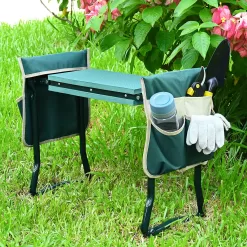 KVR Upgraded Garden Kneeler and Seat with Thicken & Widen Soft Kneeling Pad, Heavy Duty Foldable Gardener Stool